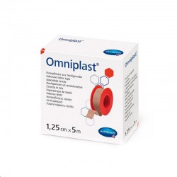 Пластырь фиксирующий, Omniplast (Омнипласт) р. 1.25смх5м №1 арт. 900440 из текстильной ткани телесный картонная упаковка без еврохолдера